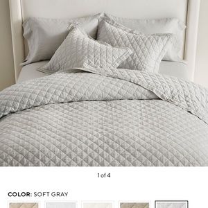 Pottery Barn Belgian Flax Linen Quilt